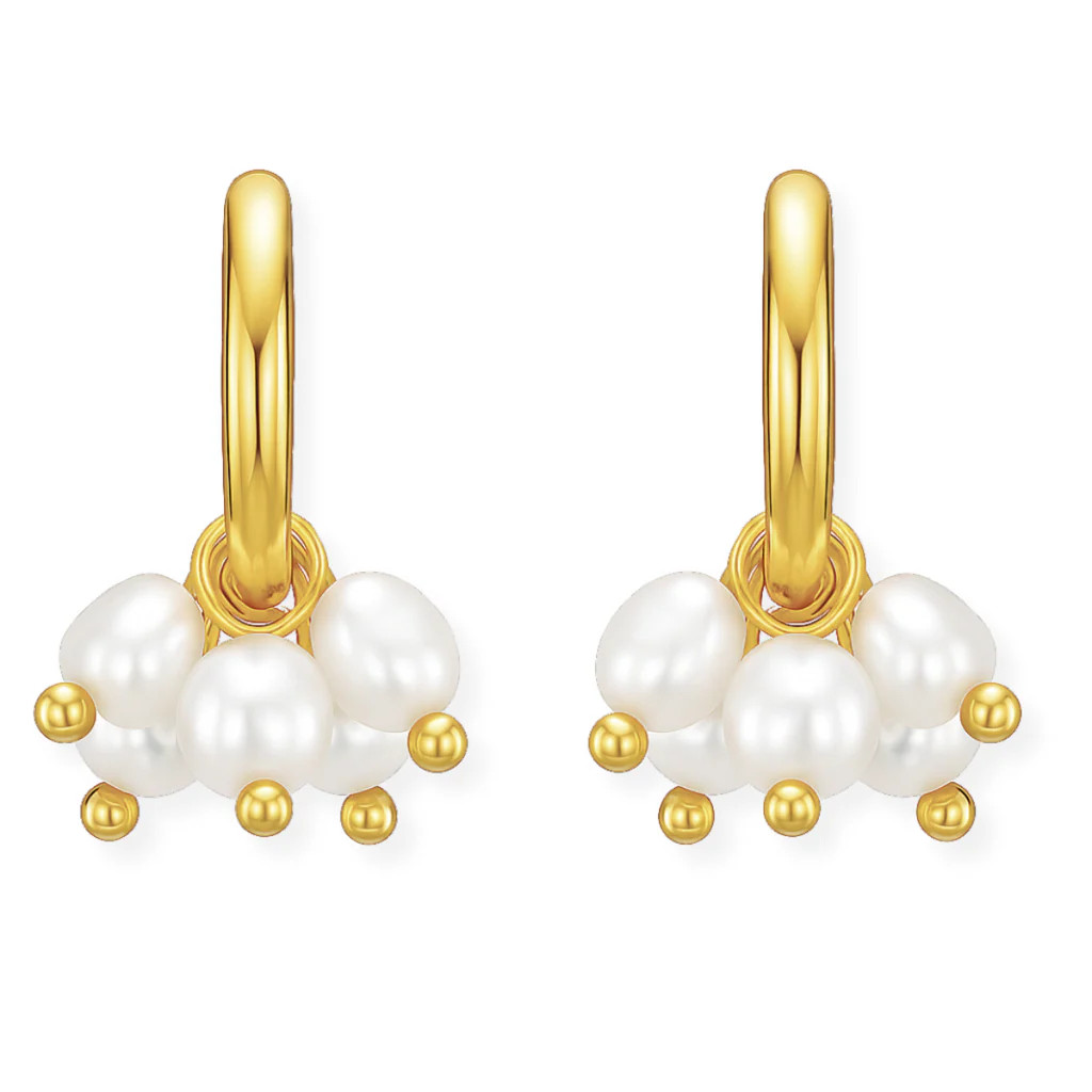 Chara Mini Hoop Pearl Earring | Ellie Vail Jewelry