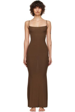 Brown Modal Maxi Dress | SSENSE