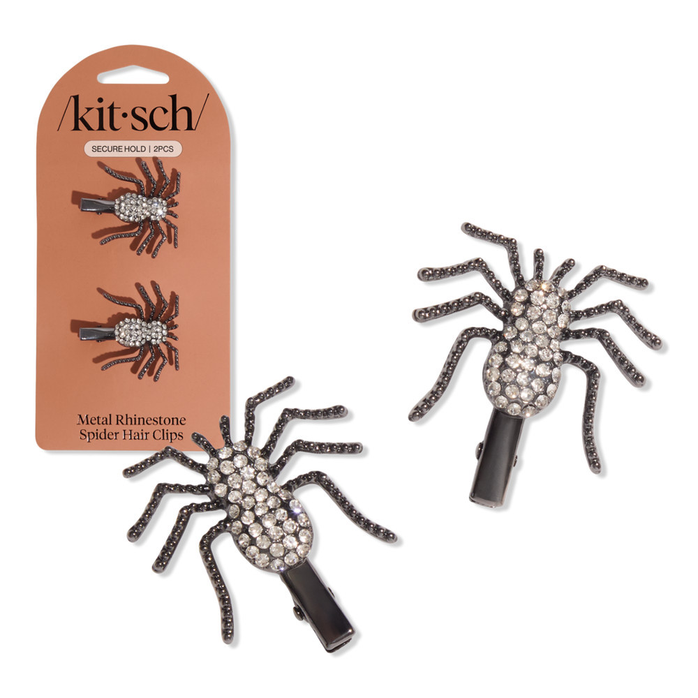 Kitsch Metal Rhinestone Hair Clips 2 Piece Set - Spider | Ulta