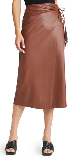 The It's A Wrap Faux Leather Skirt | Nordstrom