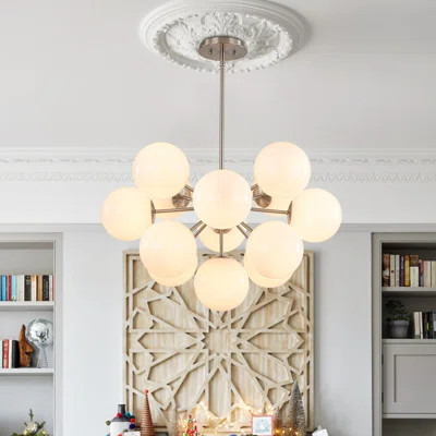 13 - Light Opal Sputnik Glass Globe Chandelier | Wayfair North America