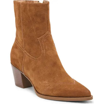 Dolce Vita Salma Bootie in Black Leather at Nordstrom, Size 10 | Nordstrom