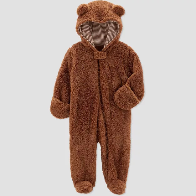 Carter's Just One You® Baby Boys' Bear Snowsuit - Brown | Target
