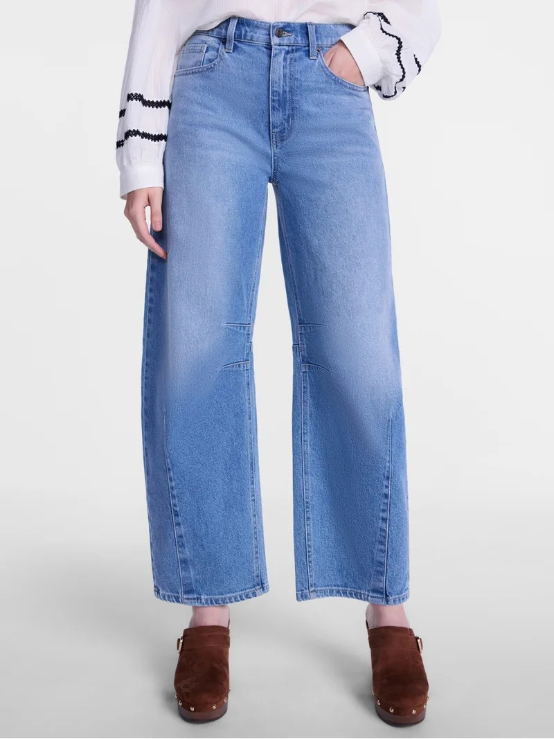 Scenario Women's and Women's Plus High Rise Horseshoe Jeans, 26" Inseam, Sizes 0-28W | Walmart (US)
