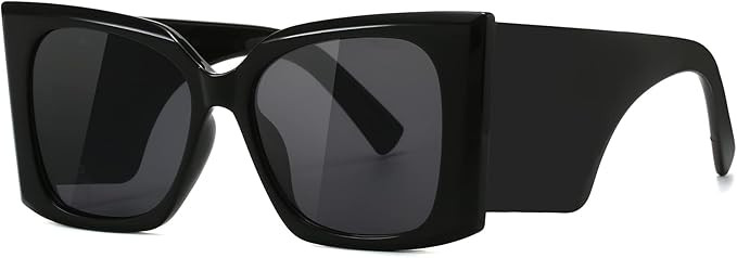 Breaksun Fashion Oversized Square Sunglasses for Women Men Trendy Cat Eye Style Sun Glasses Big F... | Amazon (US)