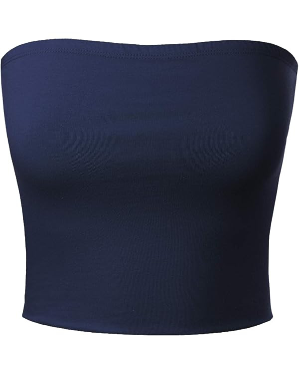 MixMatchy Women's Causal Strapless Basic Sexy Tube Top | Amazon (US)