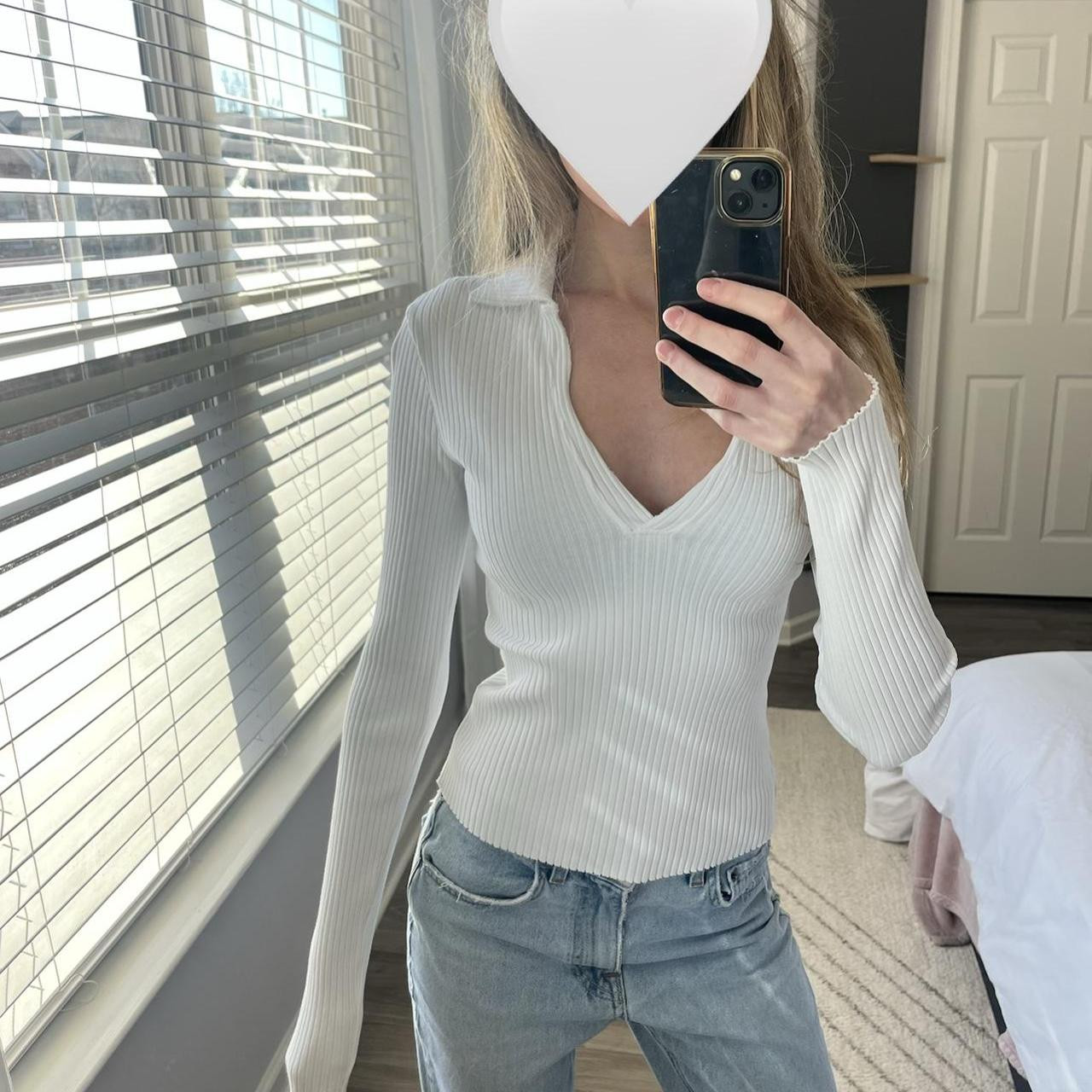 Cotton Citizen Women's Polo shirt - White - XS | Depop US