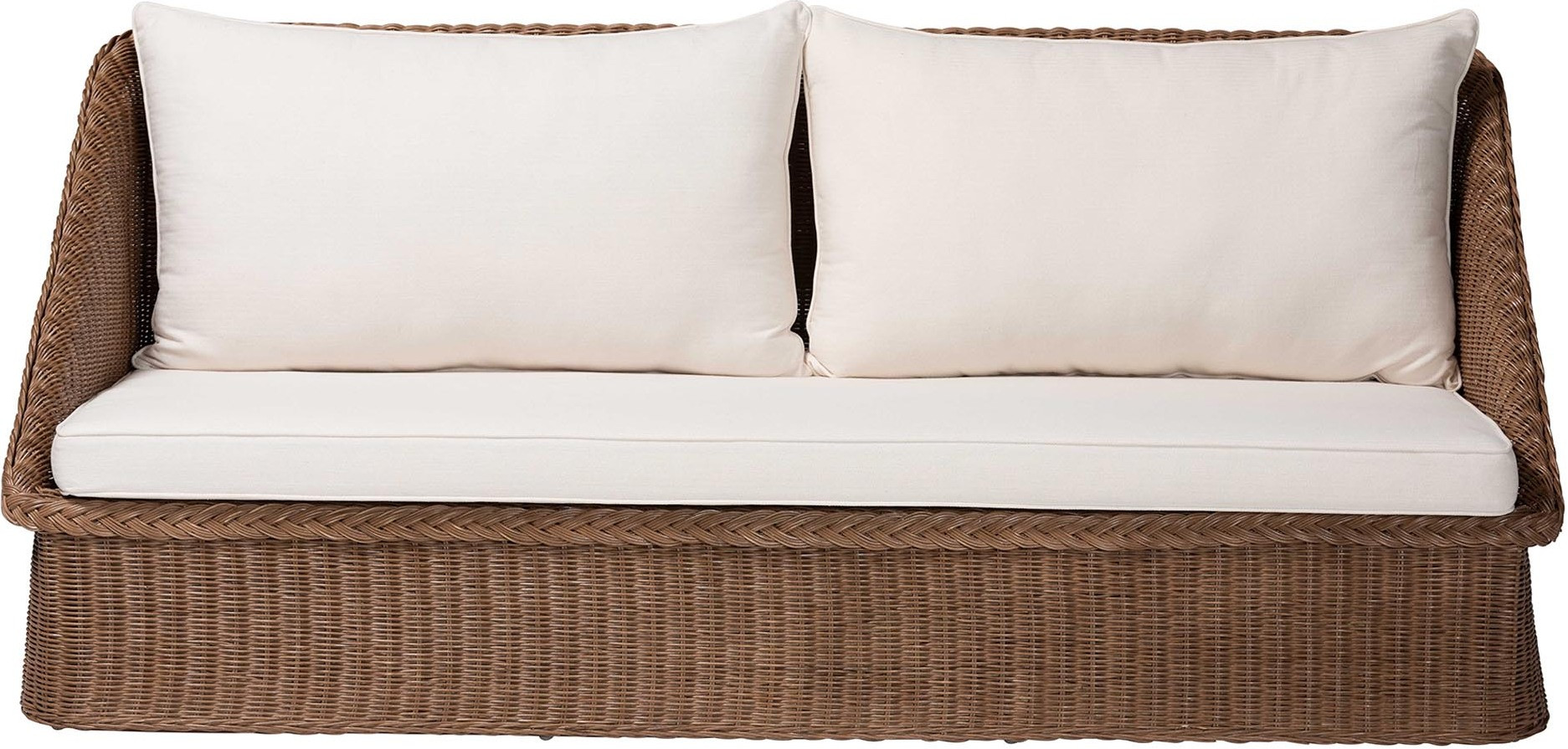 Derris Braided Rattan Sofa In Peanut Brown | 1stopbedrooms