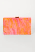 Marbled Marvel Pink Multi Acrylic Hard Case Clutch | Lulus (US)