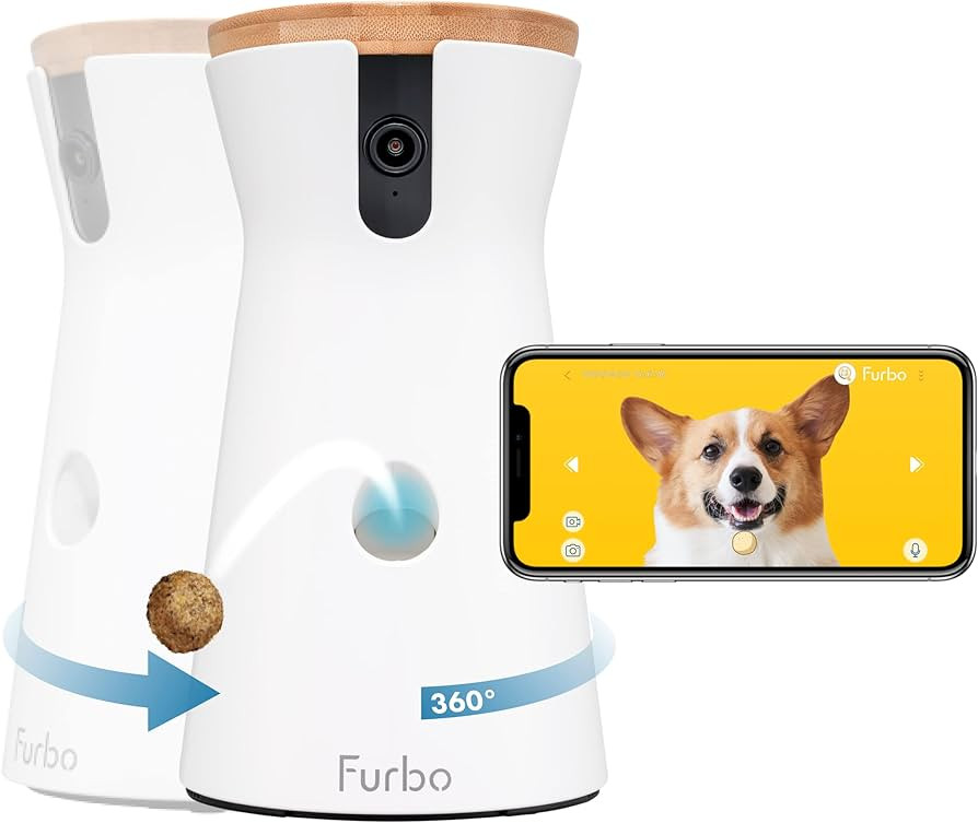 Furbo 360\u00b0 Dog Camera: [New 2022] Rotating 360\u00b0 View Wide-Angle Pet Camera with Treat T... | Amazon (US)