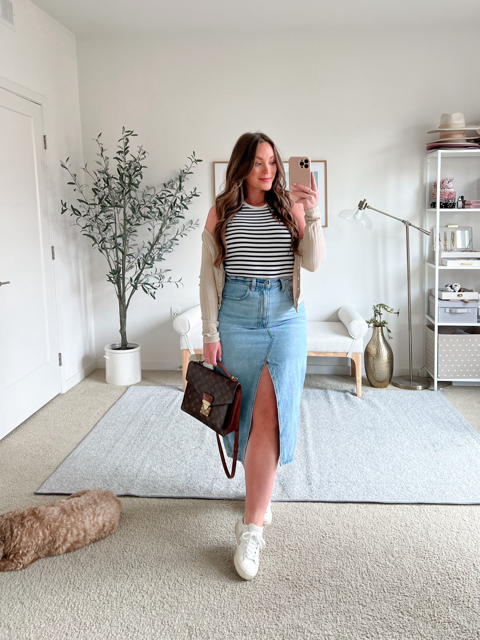 I’m really loving simple tanks and this denim midi skirt! 
Size medium tank, size up in skier! 

#LTKmidsize #LTKSeasonal #LTKsalealert