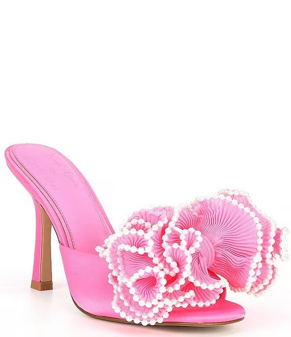 x Venita Aspen Harlow Chiffon Pearl Bow Dress Sandals | Dillard's