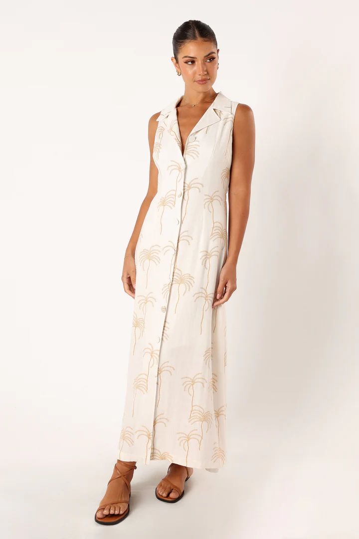 Galia Midi Dress - White Print | Petal & Pup (US)