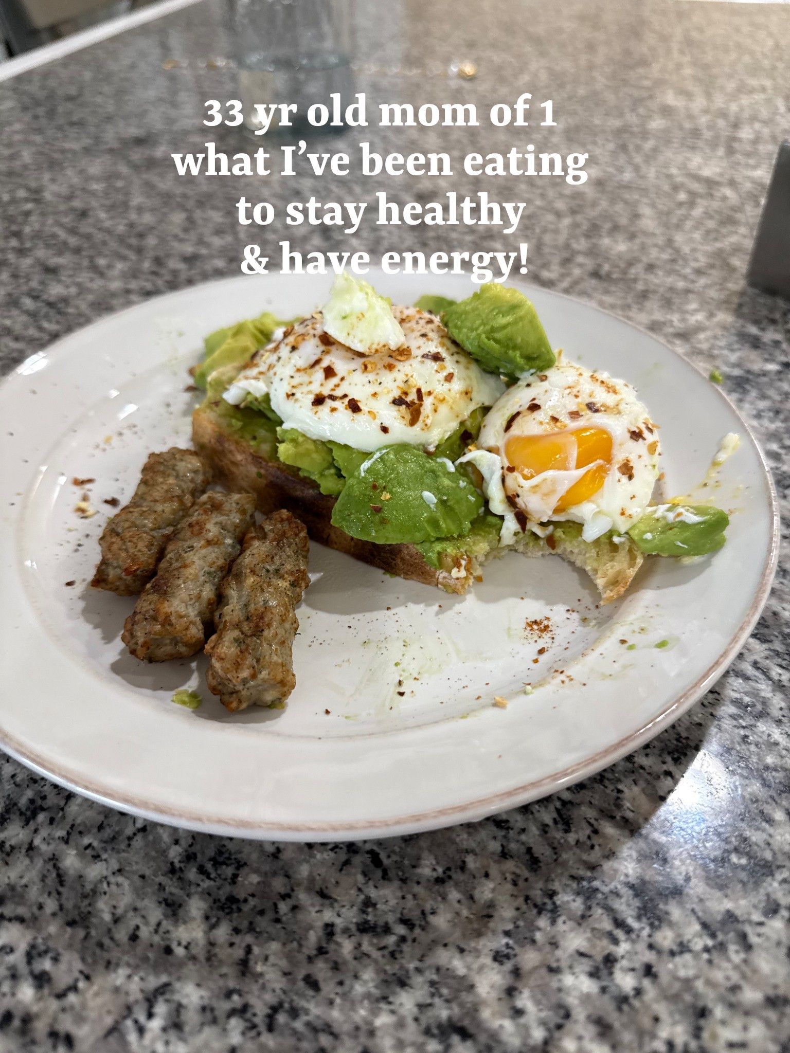 Breakfast favorite, chicken sausage and avocado toast with eggs. I do this weekly plus a green drink I’ll link that doesn’t taste like veggies! 

#LTKActive #LTKU #LTKBeauty