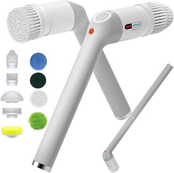Electric Spin Scrubber,Bathroom Cleaner Brush with Full-Body IPX7 Waterproof,Shower Scrubber with... | Amazon (US)