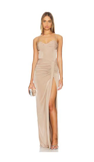Chaka Gown in Sand | Revolve Clothing (Global)