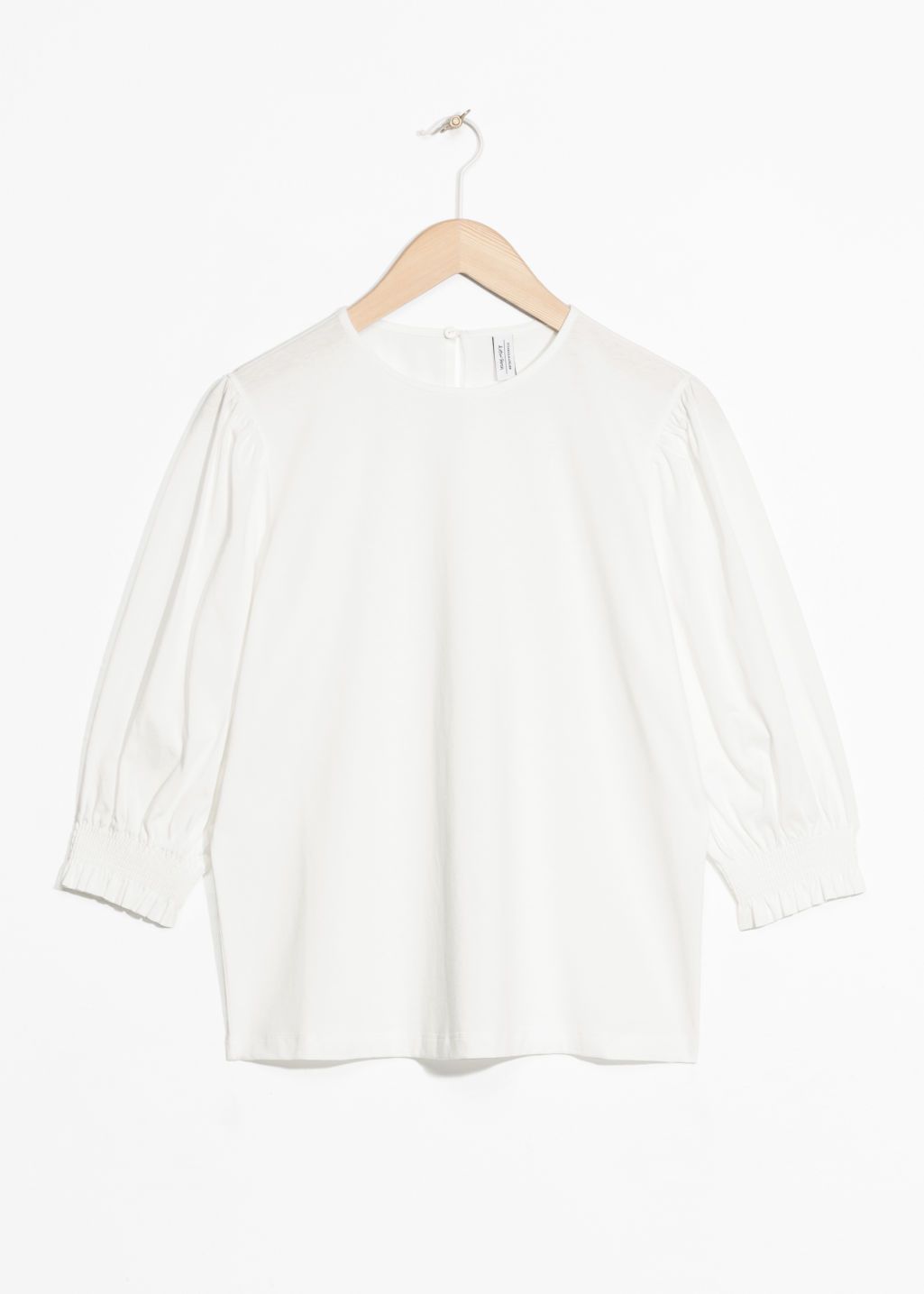Ruched Balloon Sleeve Blouse - White | & Other Stories (EU + UK)