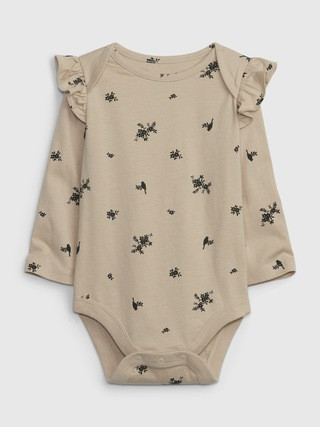 Baby 100% Organic Cotton Mix and Match Ruffle Bodysuit | Gap (US)