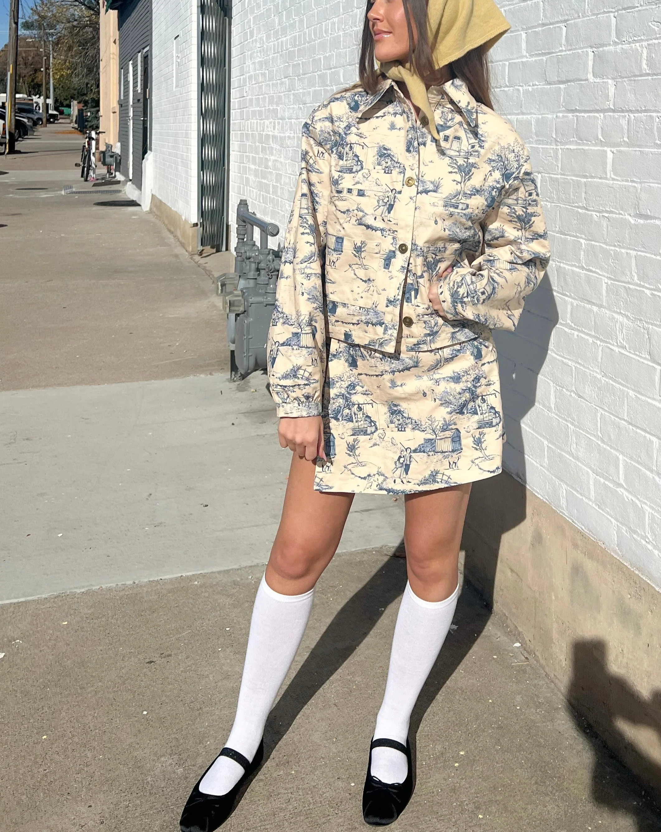 The Amelie Skort - Blue Toile | Sonderhaus