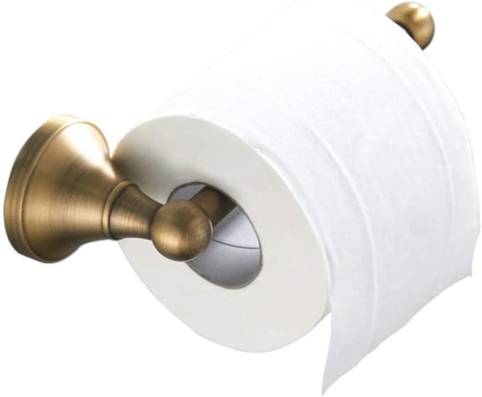 Flybath Toilet Paper Holder Without Cover Antique Brass Bathroom Tissue Roll Bar Wall Mounted, 20... | Amazon (US)