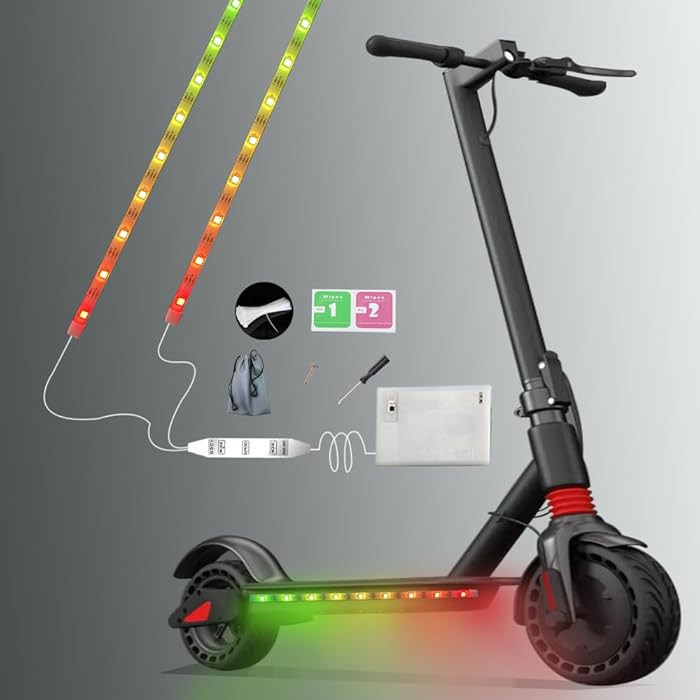 2 Strip Electric LED Bicycle Scooter Lights Night Cycling Colorful Lamp Waterproof Safety Skatebo... | Amazon (US)