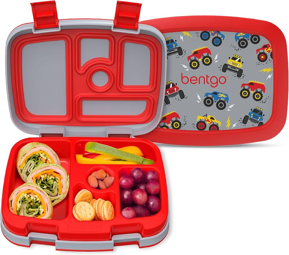 Bentgo® Kids Prints Leak-Proof, 5-Compartment Bento-Style Kids Lunch Box - Ideal Portion Sizes f... | Amazon (US)