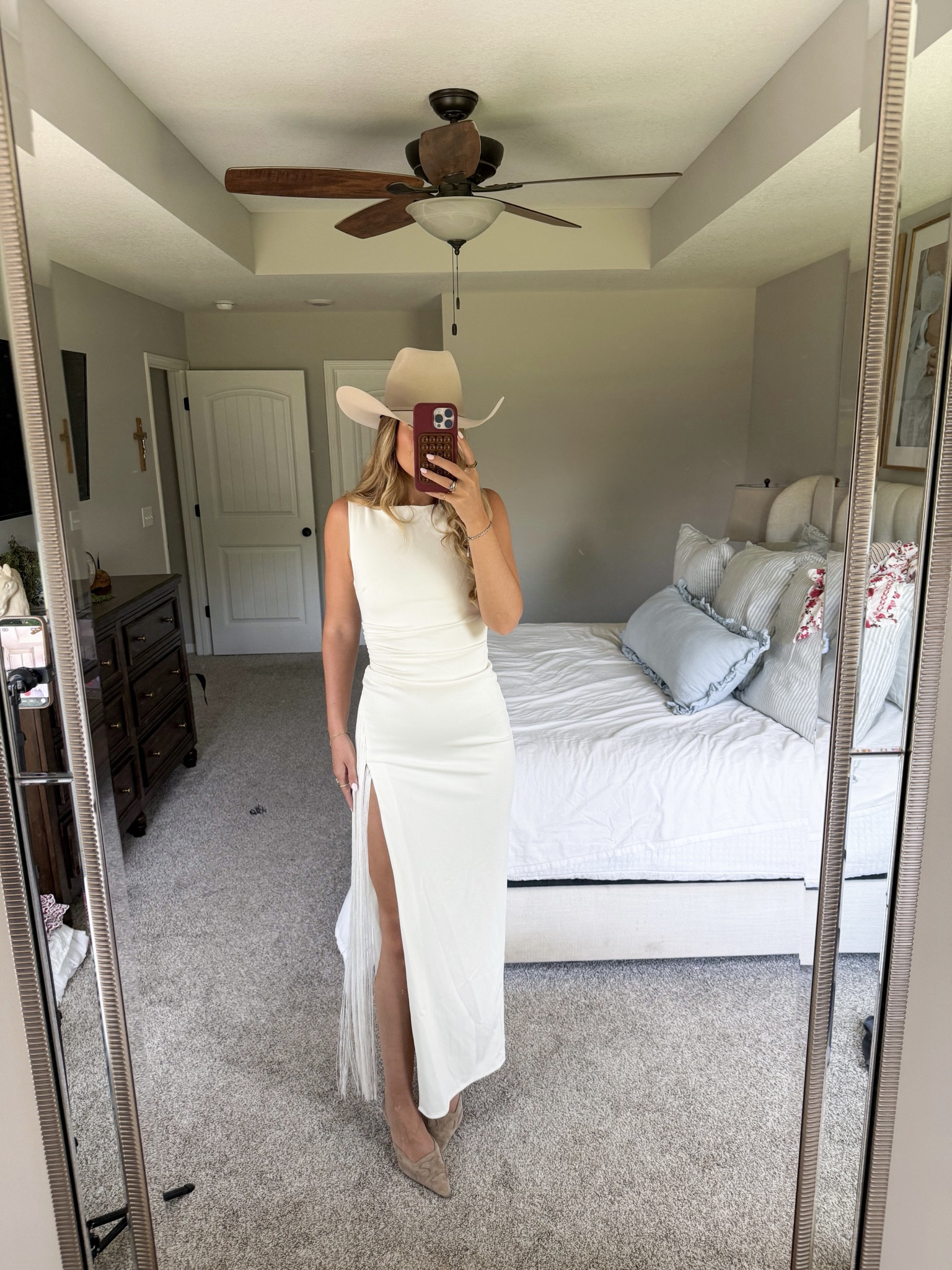 fringe dress in a size small, hat is from seratelli but linked similar!

western chic outfit inspo for the bride to be, bachelorette outfit, nashville bach party, western bridal outfit 

#LTKootd #LTKWedding #LTKTall