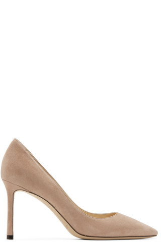 Pink Suede Romy 85 Heels | SSENSE