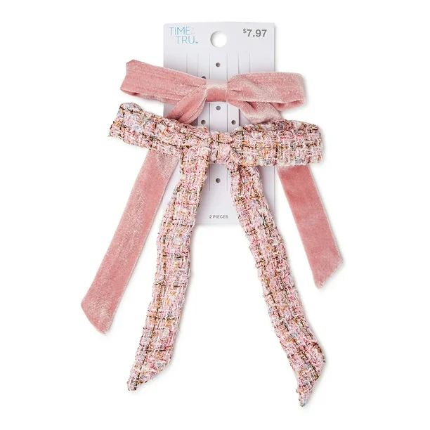 Time and Tru Bow Clips, 2-Pack - Walmart.com | Walmart (US)