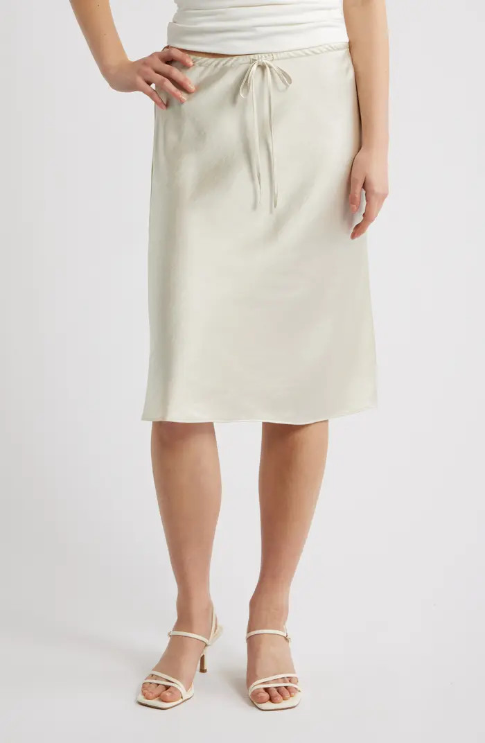 Drawstring Satin Skirt | Nordstrom