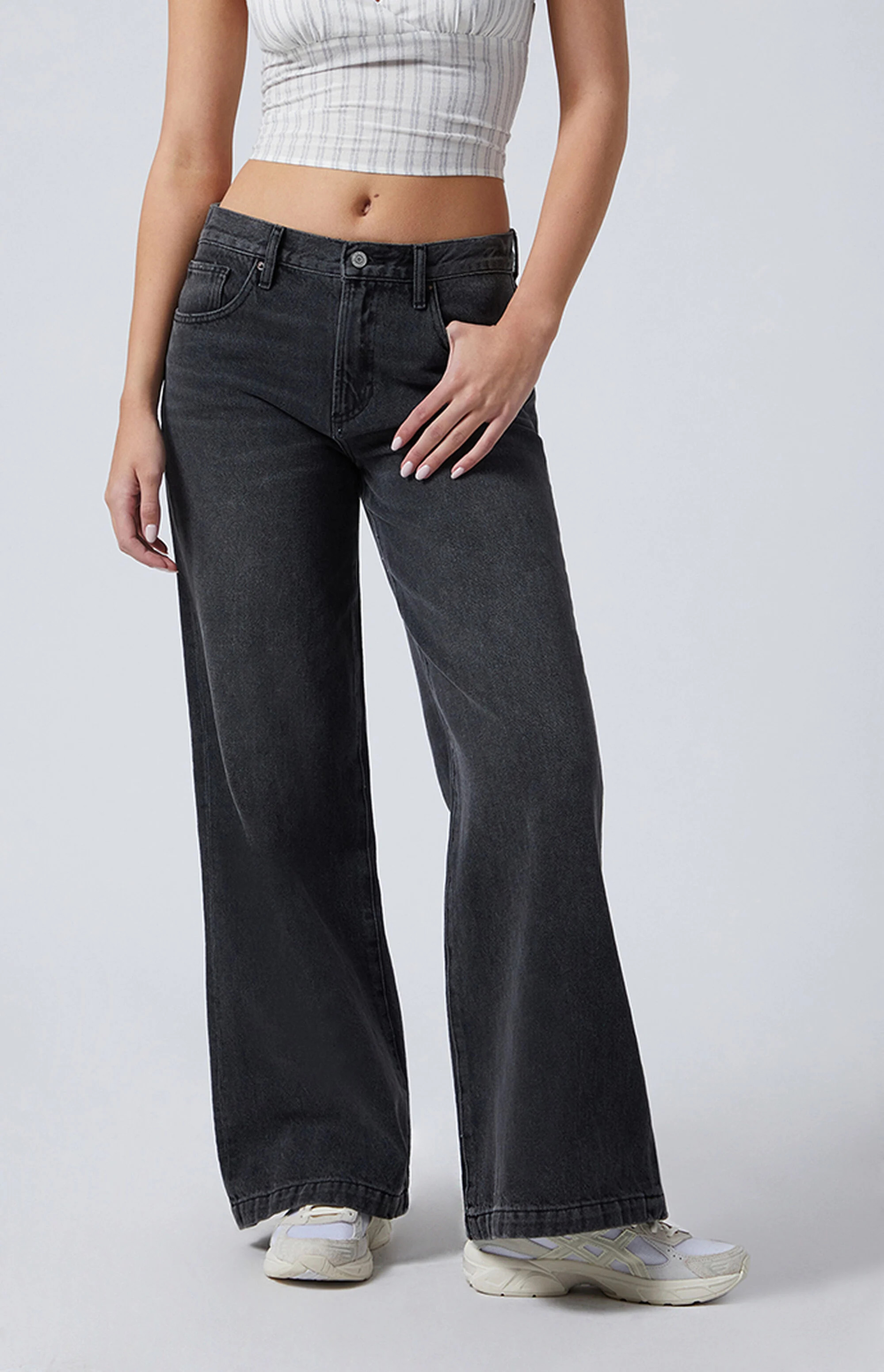 PacSun Lena Low Rise Super Baggy Jeans Black | PacSun