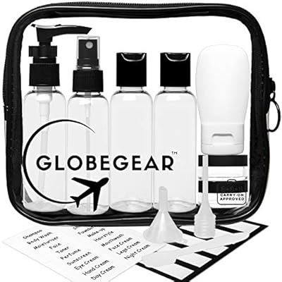 GLOBEGEAR Travel Bottles & TSA Approved Toiletry Bag Clear Quart Size with Leak-Proof Travel Acce... | Amazon (US)