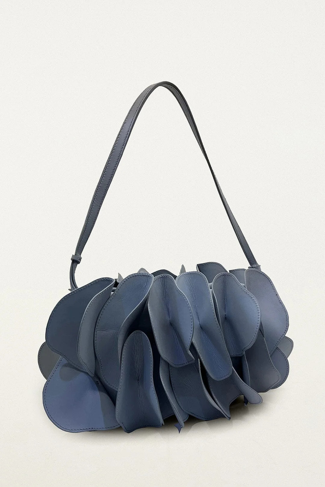 Blue Leather Shoulder Flower Bag | FARM Rio | FarmRio (US)