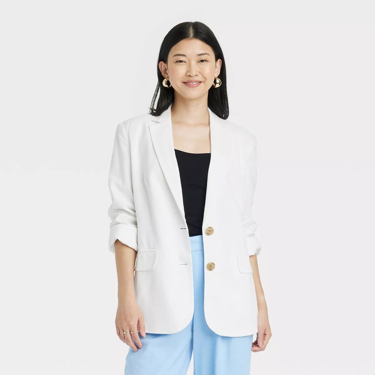 Women's Linen Spring Blazer - A New Day™ | Target