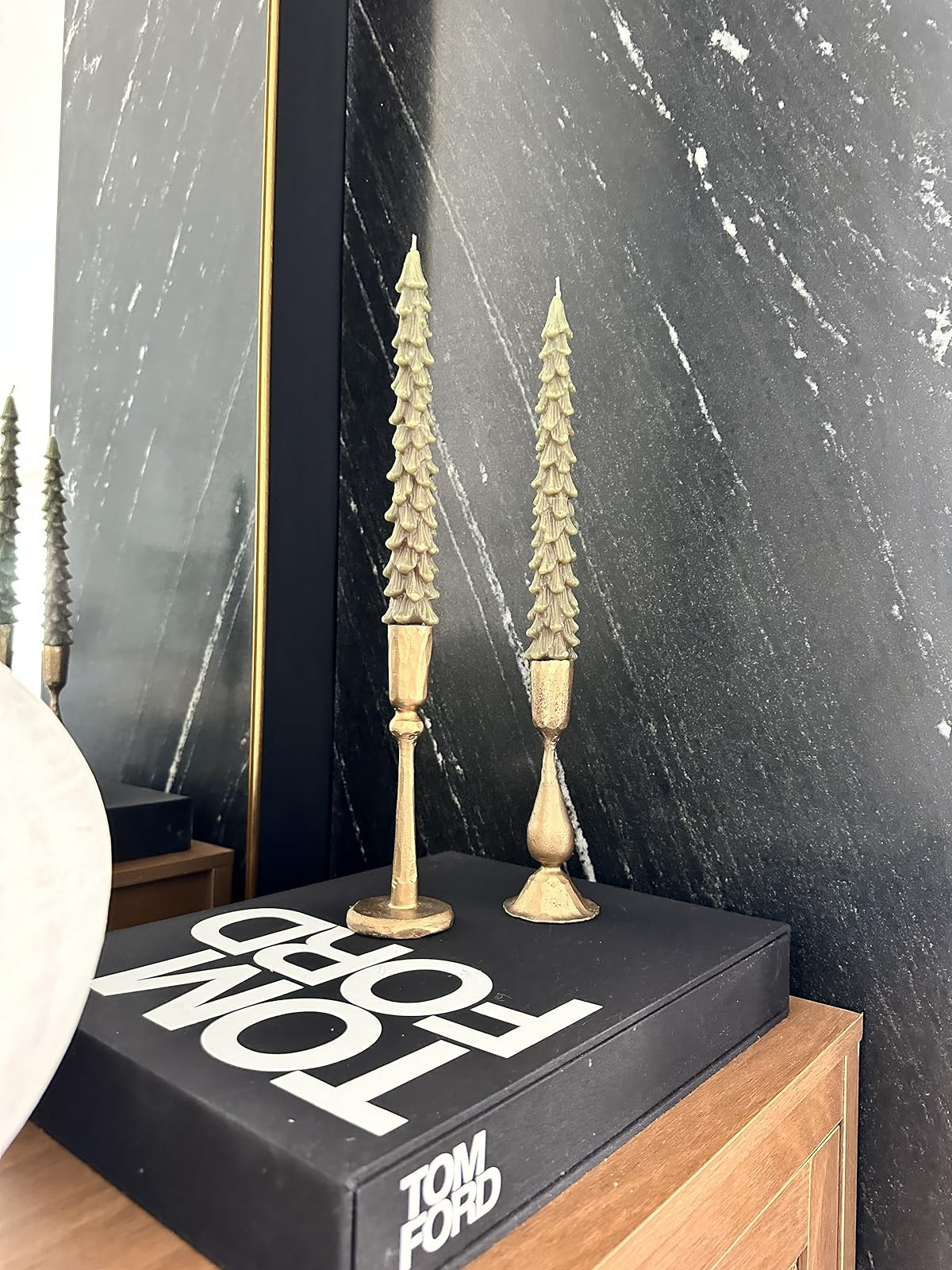 Christmas tree taper candles. Holiday decor. Viral holiday candles. | Amazon (US)