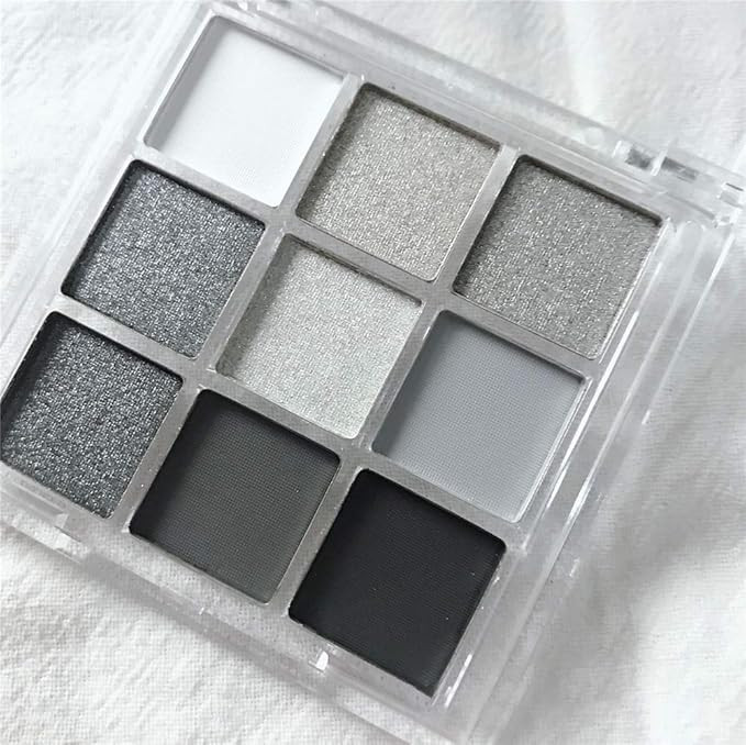 MAEPEOR Black Smokey Eyeshadow Palette 9 Colors Cool Toned Matte Glitter Eyeshadow Palette Longla... | Amazon (US)