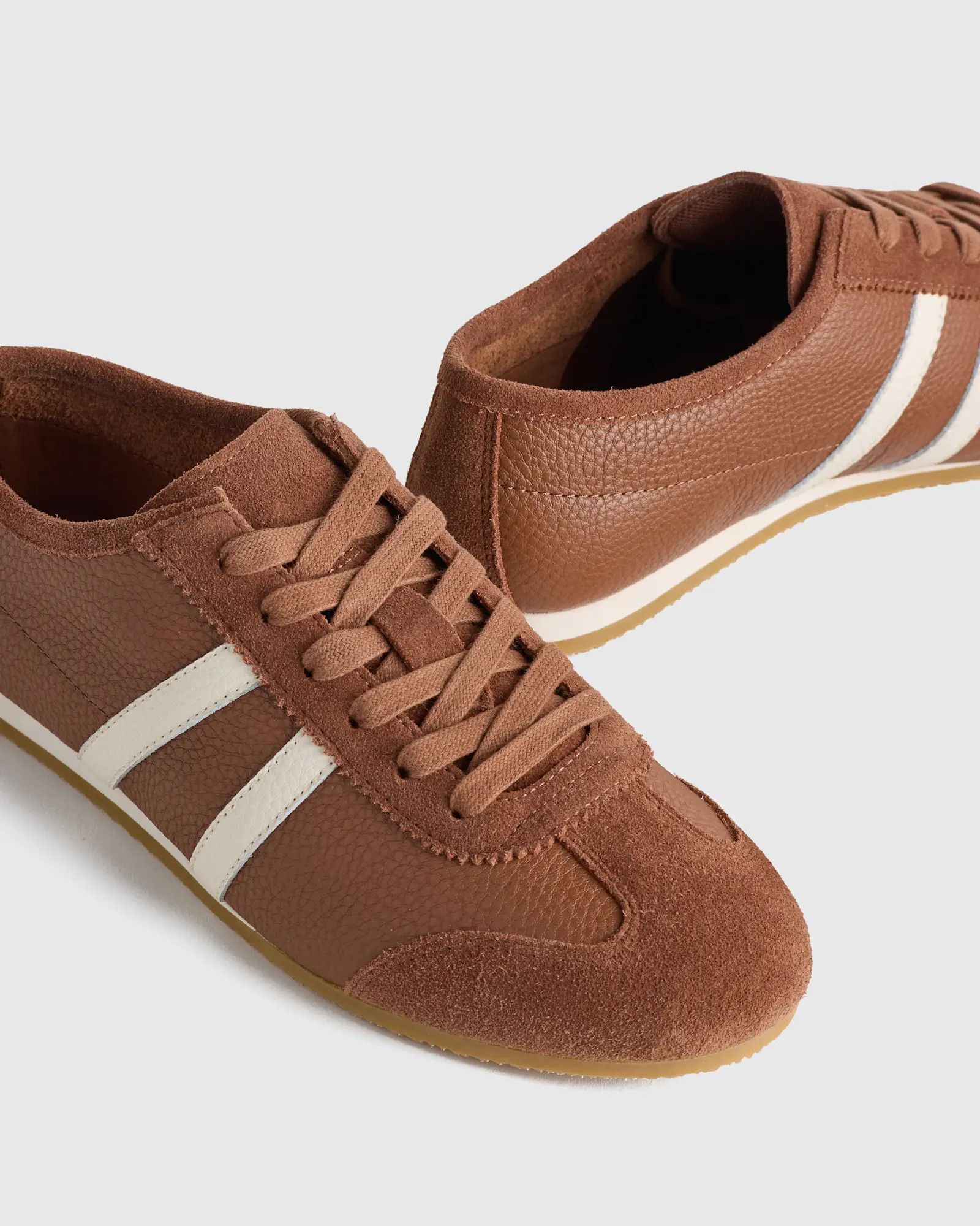 Italian Leather & Suede Low Profile Sneaker | Quince