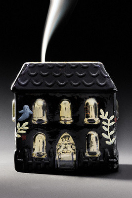 Haunted House Woody Honeycrisp & Pinecone Figural Glass Candle | Anthropologie (US)