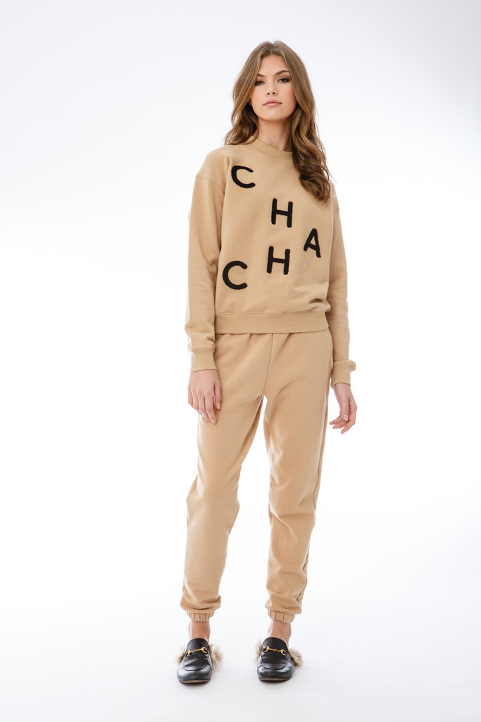 CHA CHA - Tan Sweatshirt- Ship Date 01/15 | EllandEmm