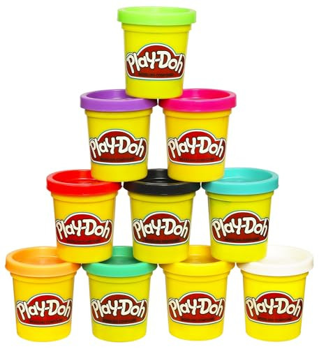 Play Doh Modeling Compound 10-Pack Case of Assorted Colors, Non-Toxic 2 oz. Cans, Back to School Gifts, Prizes, & Party Favors, Preschool Toys for Kids, Ages 2+ (Amazon Exclusive) | Amazon (US)