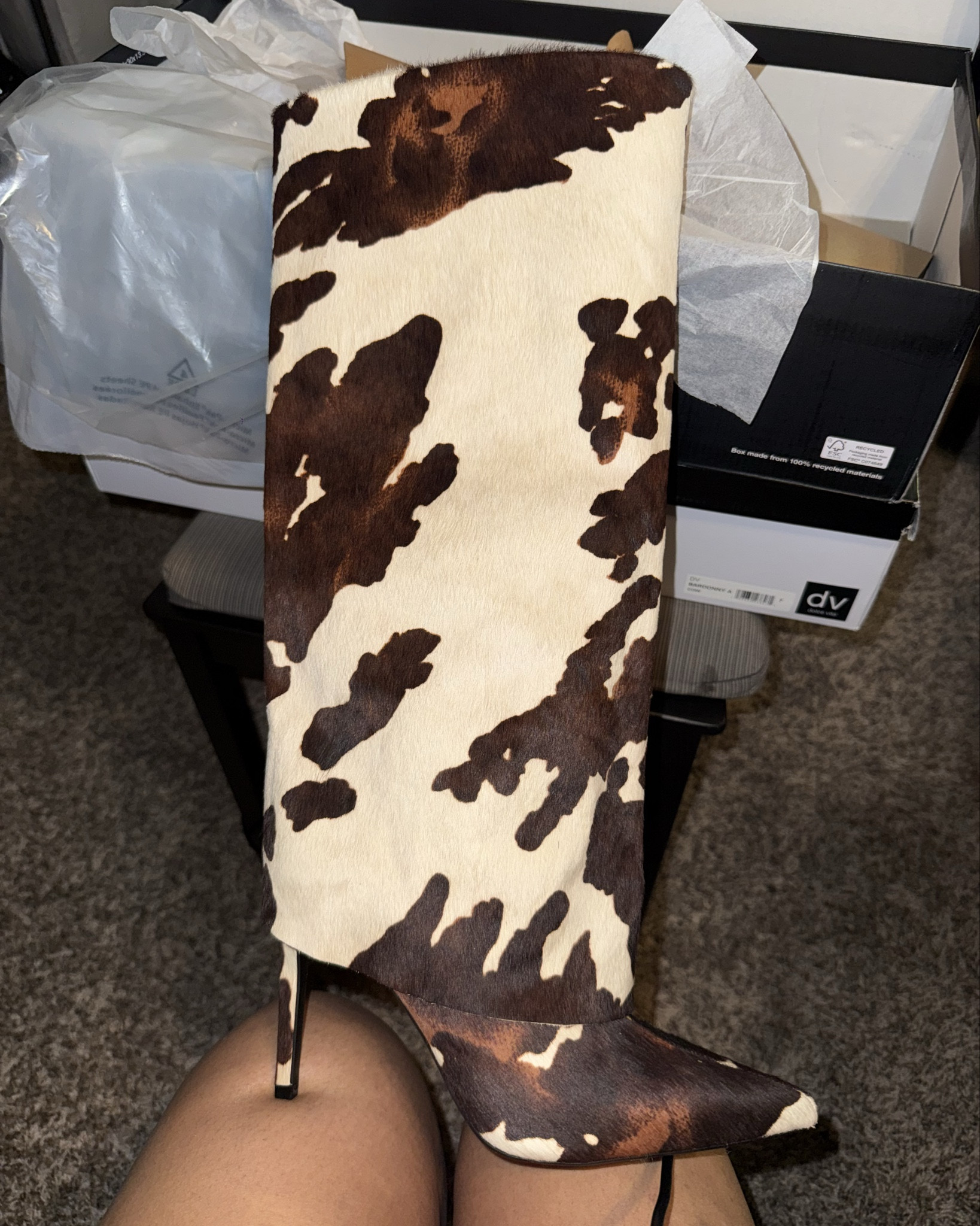 Animal print is all the rage.  The perfect pair of boots to add to your collection. 