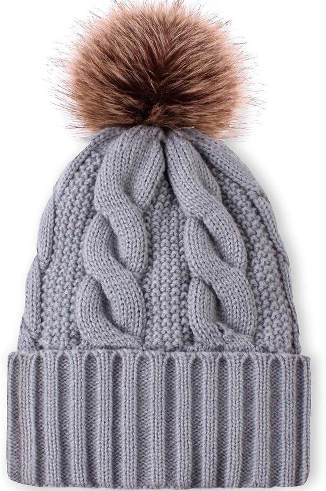 TAROSE Womens Winter Hat Beanie, Warm Soft Hat for Women Pompom Knit Hats Ski Cap with Faux Fur L... | Amazon (US)