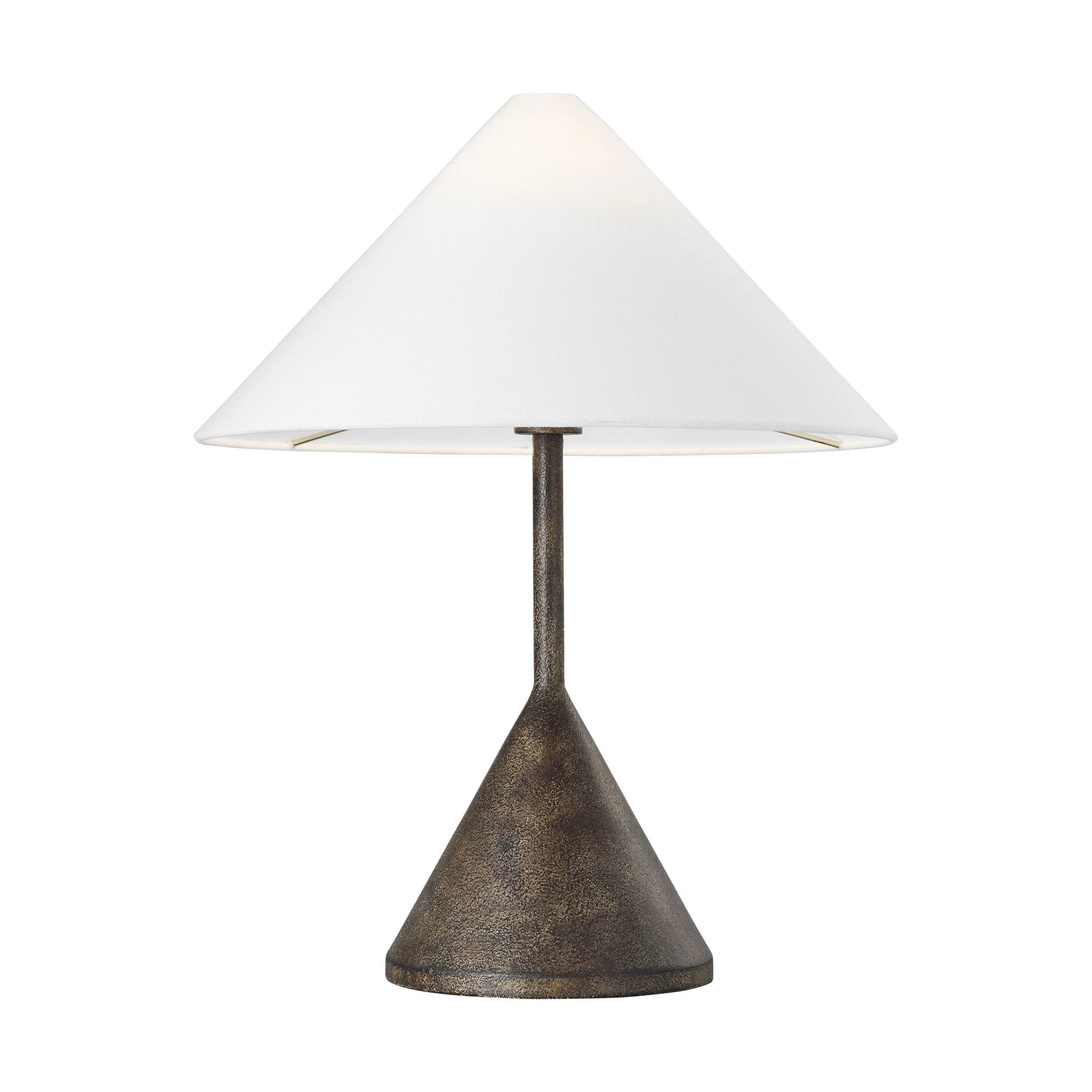 Kelly Wearstler Nebeker 1 Light Bedroom Home Office Living Room Lamp With White Linen Shade | Wayfair North America