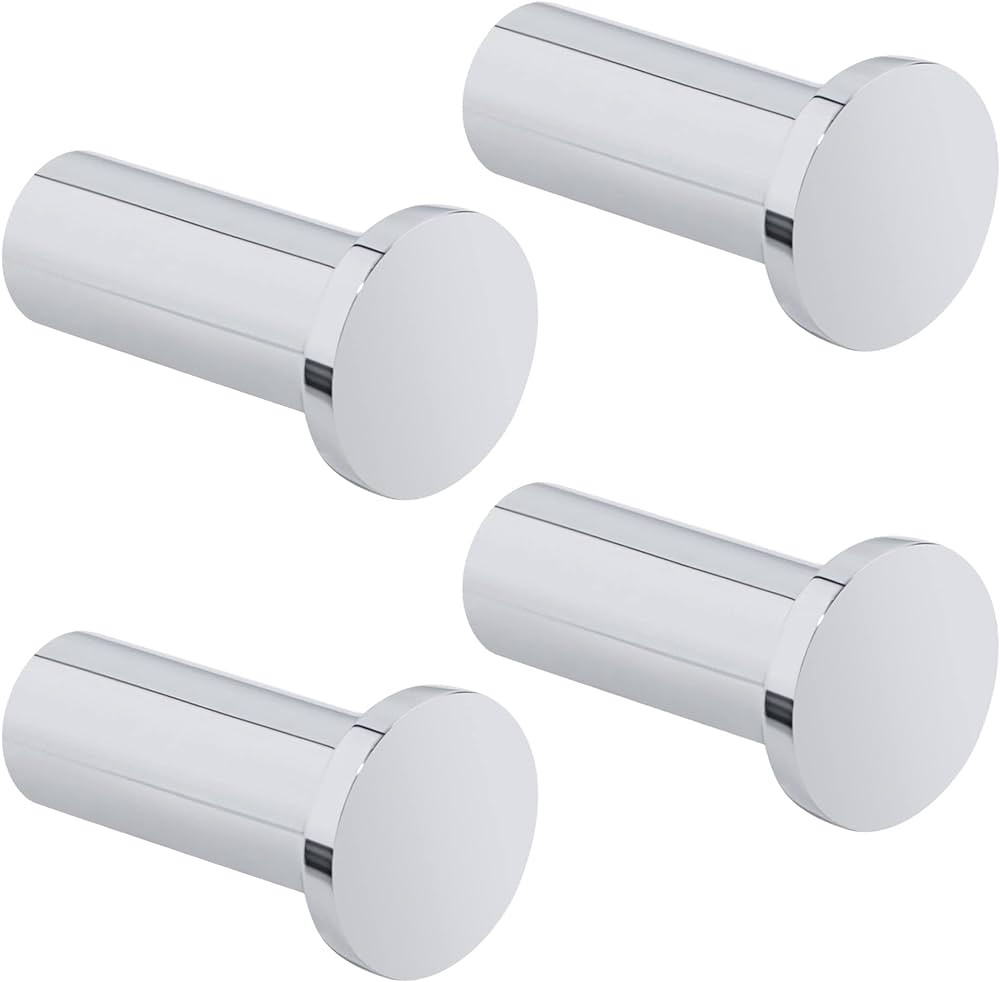 SAYAYO Coat Hooks Wall Mounted, Chrome Towel Hooks for Bathrooms Modern Robe Hooks, Heavy Duty Wa... | Amazon (US)