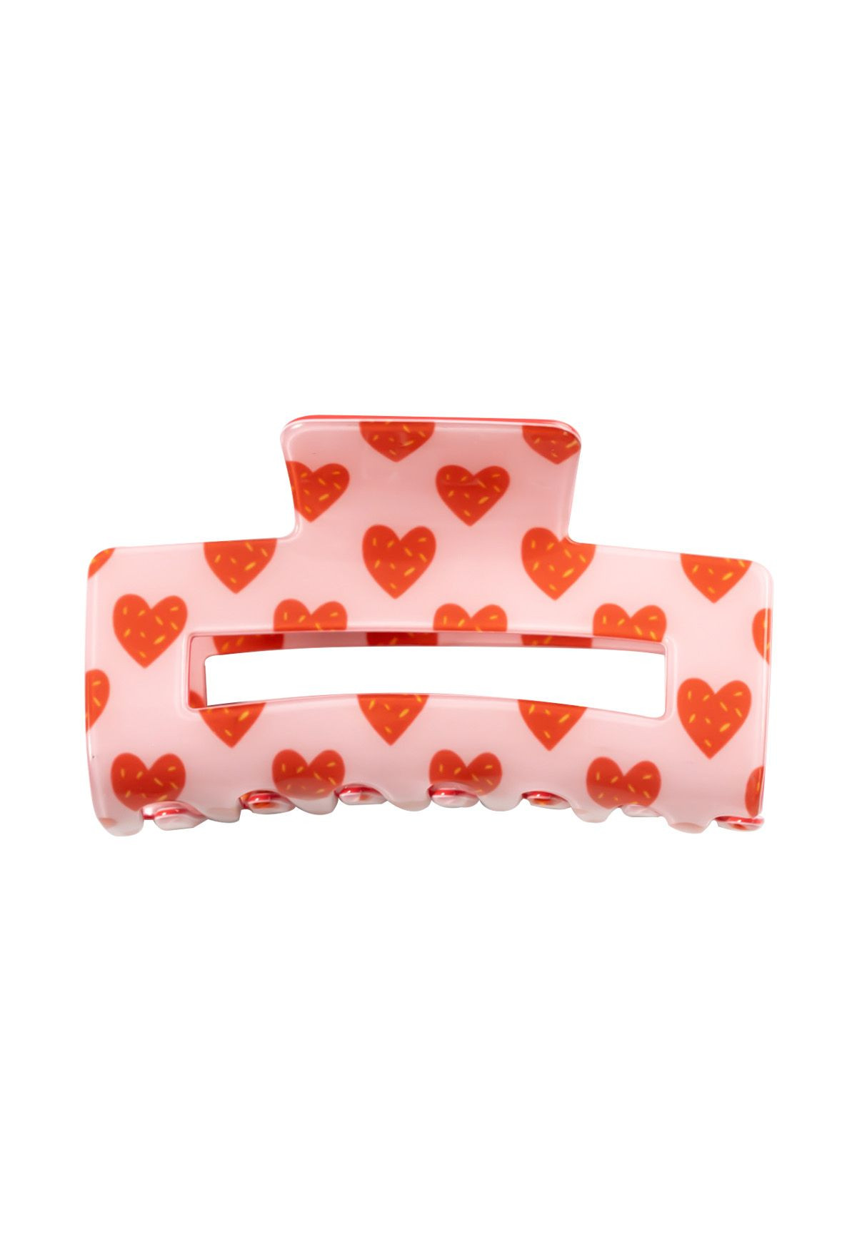 Hollow Out Cute Heart Hair Claw in Orange | Chicwish