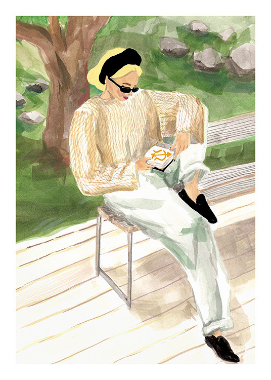 Laura Page - Sagittarius Reading Poster | Desenio