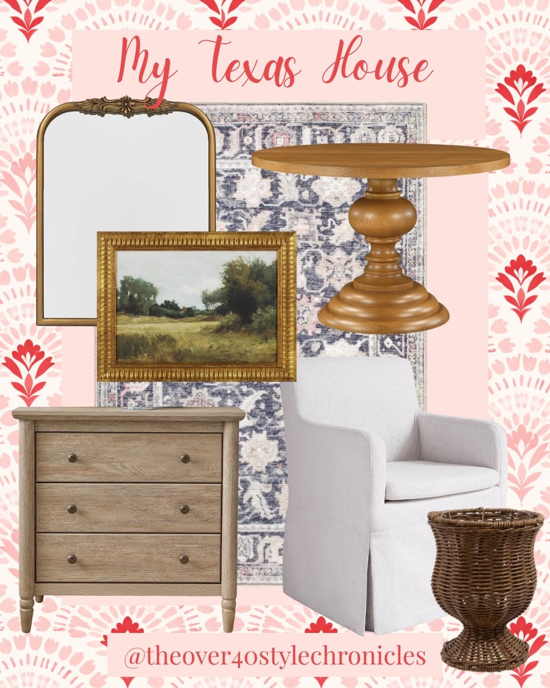 The kind of home decor I’m drawn to lately 🤍 Classic, collected, and a little bit cozy without feeling overdone. I love mixing warm wood tones, soft neutrals, and vintage-inspired pieces to create a space that feels timeless and easy to live in.

If you’re refreshing your home this season, these are the pieces I’d start with.

home decor inspiration, Walmart home decor, neutral home decor, classic home style, grand millennial decor, traditional home decor, vintage inspired decor, warm wood furniture, round pedestal table, wood nightstand, upholstered accent chair, neutral accent chair, woven basket decor, decorative storage basket, framed art, vintage style artwork, gold mirror, area rug neutral, layered home decor, cozy home styling, affordable home finds, Walmart furniture, living room decor ideas, bedroom decor ideas, timeless home style

#LTKHome