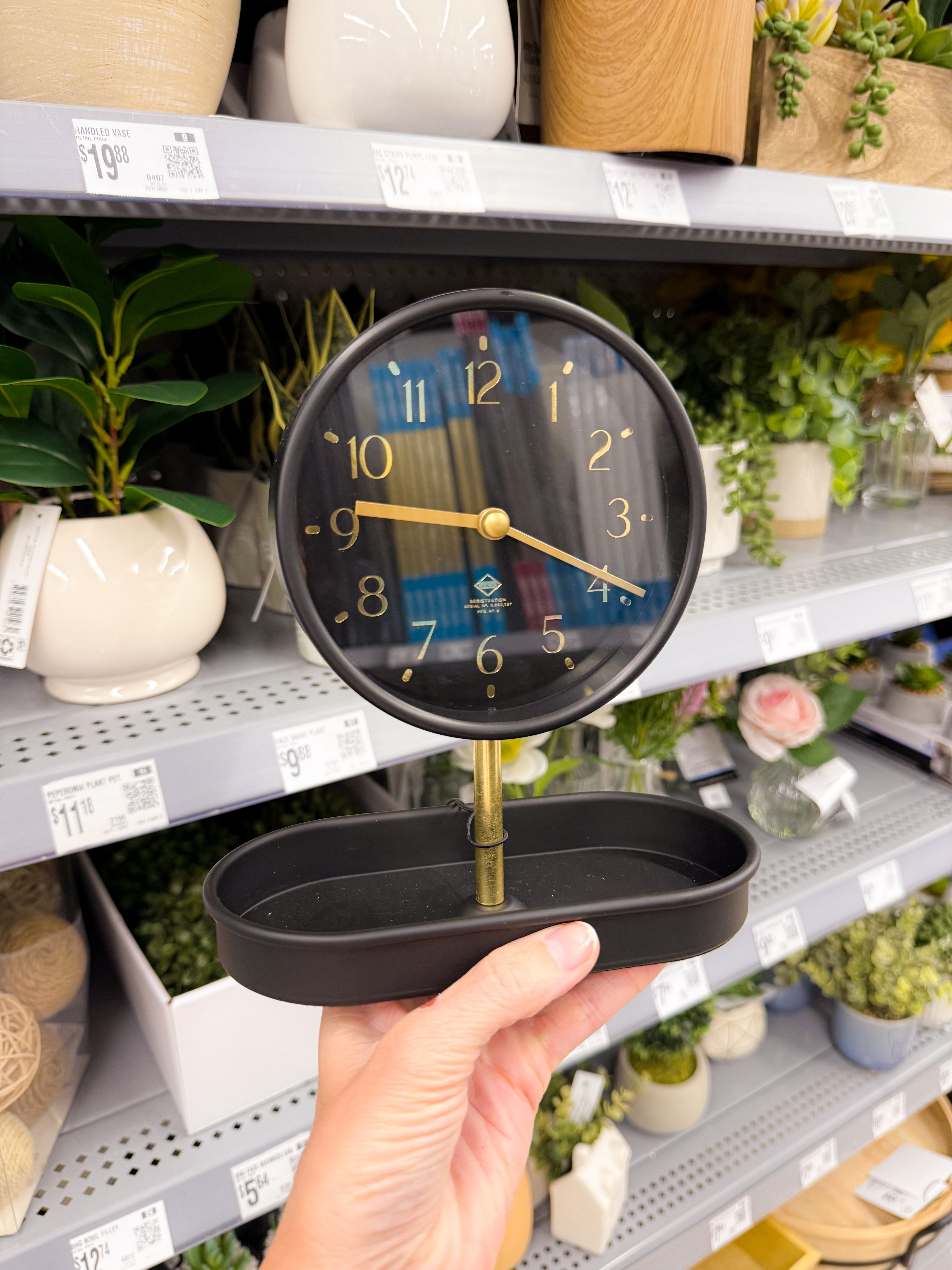 Clock with trinket tray at Walmart! 

#LTKHome
