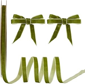 arricraft 20 Yards × 3/8" Single Side Velvet Ribbon, Satin Ribbon Roll for Wedding, Gift Wrappin... | Amazon (US)