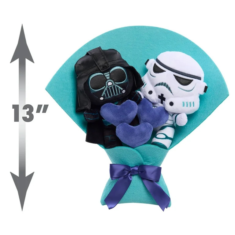 STAR WARS™ Valentine Medium 13-inch Bouquet Plush, 2 Plush Dolls Included, Ages 3+ | Walmart (US)